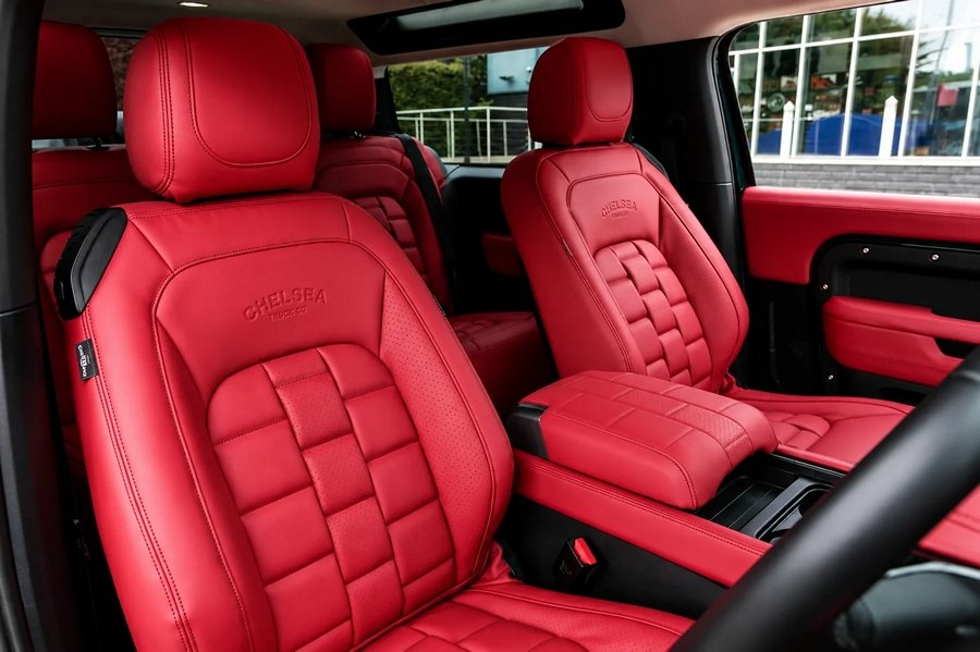 CTC Comfort Leather Interior - Volcanic Red for 2020+ Defender 90