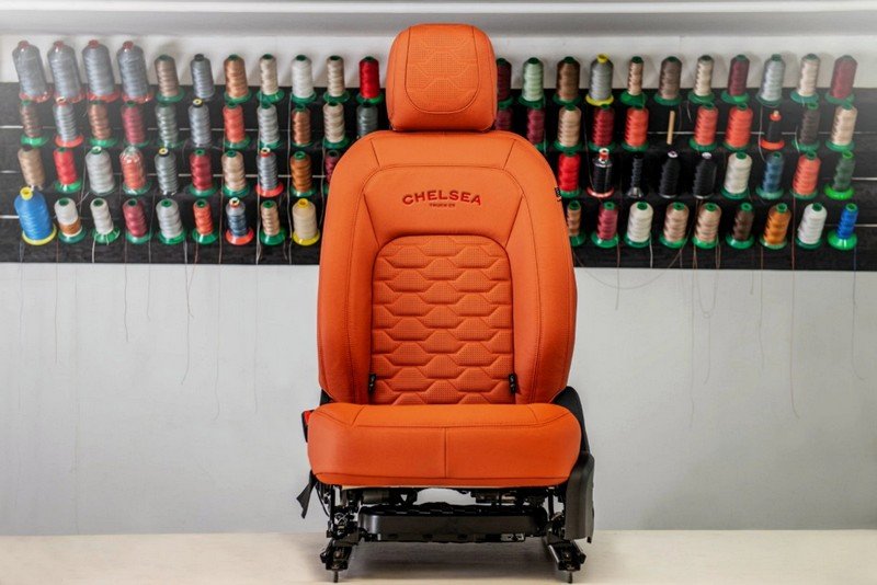Project Kahn Comfort Leather Interior - Volcanic Orange for 2020+ Defender 110