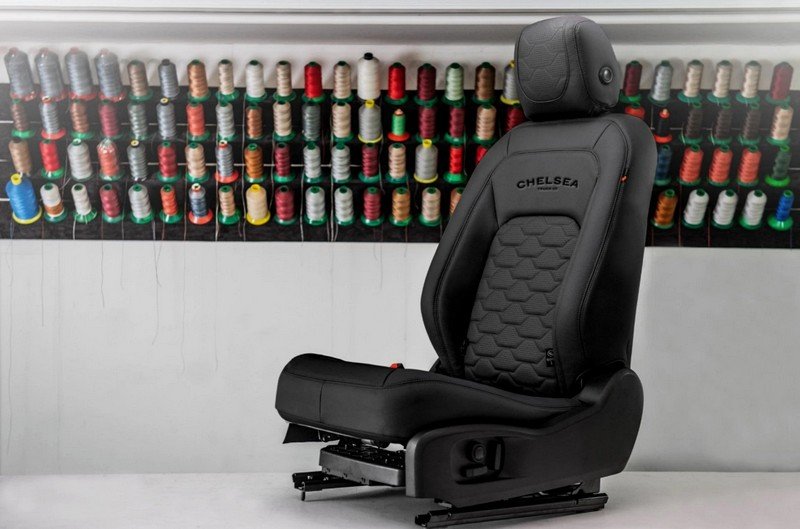 Chelsea Truck Company Comfort Leather Interior in Volcanic Black for 2020+ Land Rover Defender 130 - Image 2