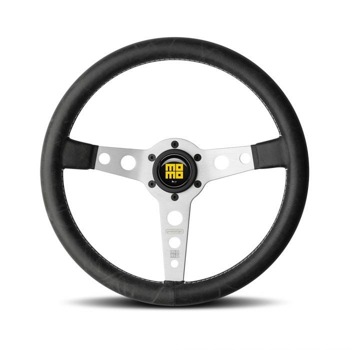 MOMO Prototipo Heritage Silver Spoke Steering Wheel for Defender