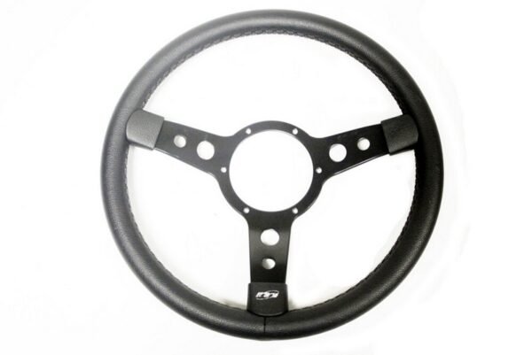 Defender 14inch 3 Spoke Black Vinyl Covered Steering Wheel