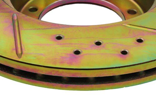 Front Cross Drilled & Grooved Vented Brake Discs for Def/D1/RRC - Image 2