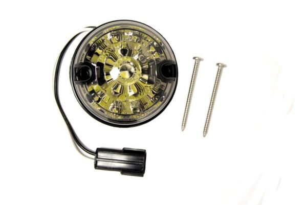 Front Side LED Lights Smoked 73mm for Defender