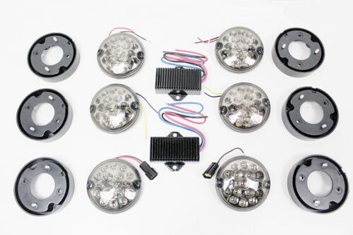 LED Upgrade Kit Smoked 95mm fits Defender