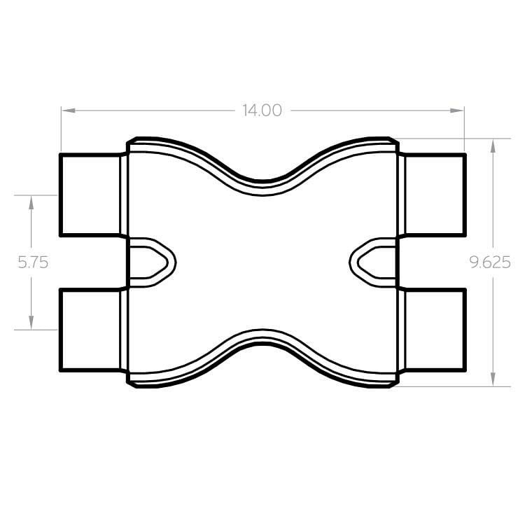 MagnaFlow Stainless Steel Tru-X Pipe (2.25in.) for Defender - Image 2