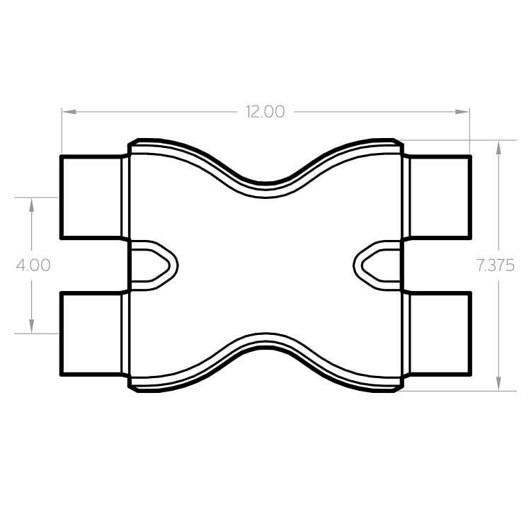 MagnaFlow Stainless Steel Tru-X Pipe (2.50in.) for Defender - Image 2