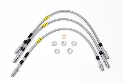 TerraFirma 3 Line 2inch Extended Stainless Steel Brake Hose Kit Def 110/130 up to 1999