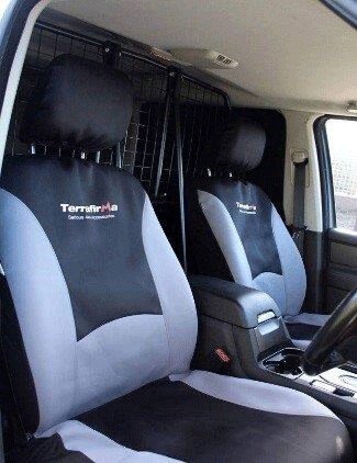 TerraFirma Waterproof Front Seat Covers Pair - Black/Grey for All SUV