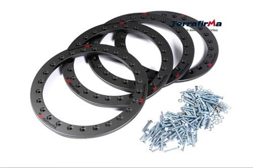 TerraFirma Alloy Bead Lock Ring Kit (set of 4) in Matt Anthracite Grey for TF101