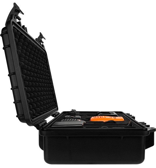 Blaze Orange Handheld Radio & Car Kit - Image 3