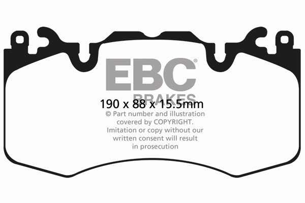 EBC Yellowstuff 4000 Series Street And Track Brake Pad Set To Fit Front - Image 2