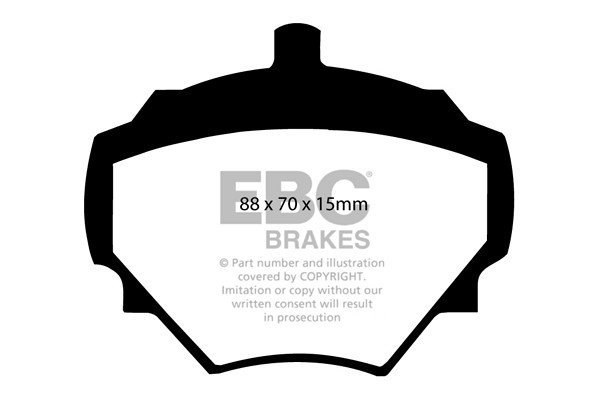 EBC Yellowstuff 4000 Series Street And Track Brake Pad Set To Fit Rear - Image 3