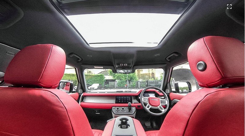 Project Kahn Comfort Leather Interior 360° Tour - Volcanic Red for 2020+ Defender 90 - Image 3