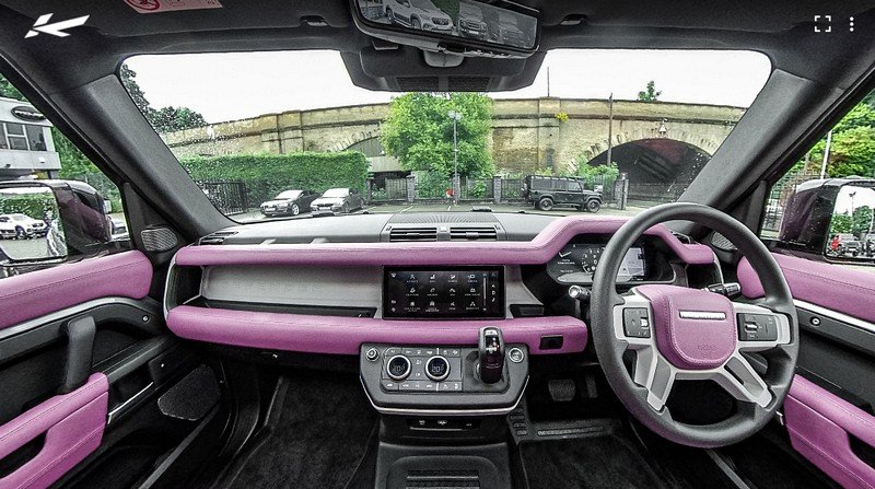 Project Kahn Comfort Leather Interior 360° Tour - Volcanic Pink for 2020+ Defender 90 - Image 3