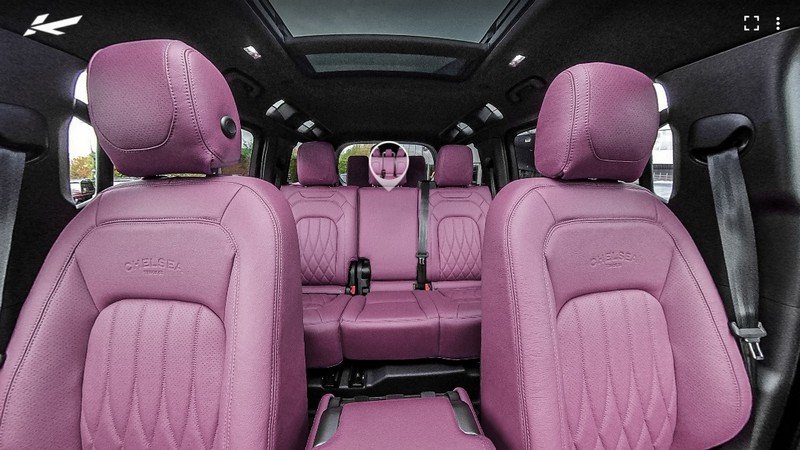CTC 7 Seats Comfort Leather Interior 360° - Volcanic Pink Tour for 2020+ Defender 110