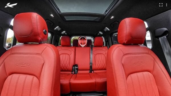 CTC 7 Seats Comfort Leather Interior 360° Tour - Volcanic Red for 2020+ Defender 110
