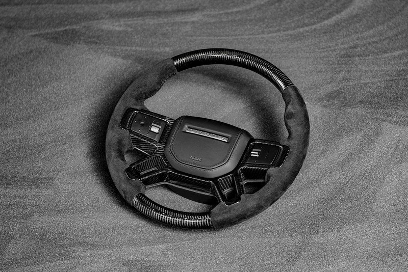 Full Carbon Steering Wheel with Black Alcantara for 2020+ Defender 90/110/130 - Image 10