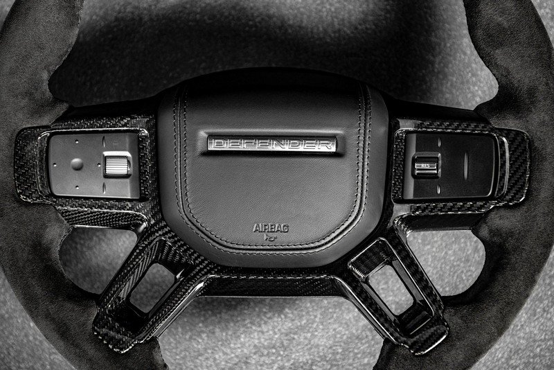 Full Carbon Steering Wheel with Black Alcantara for 2020+ Defender 90/110/130 - Image 7