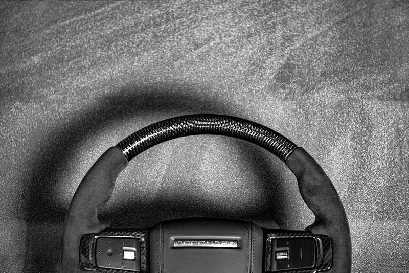 Full Carbon Steering Wheel with Black Alcantara for 2020+ Defender 90/110/130 - Image 6