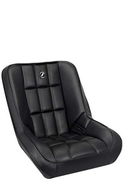 Corbeau Baja Low Back Black Vinyl Fixed Back Suspension Seat