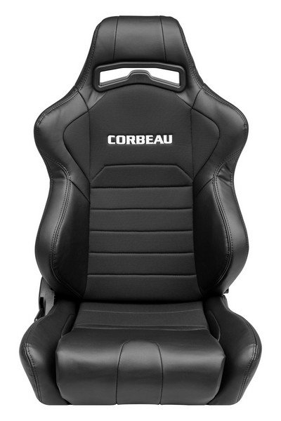 Corbeau LG1 Black Vinyl/Cloth - Reclining Seat - Image 4