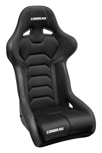 Corbeau FX1 Pro Black Cloth/Vinyl - Fixed Back Racing Seat