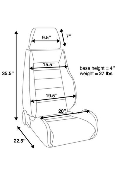 GTS II Black Microsuede - Reclining Seat - Image 2