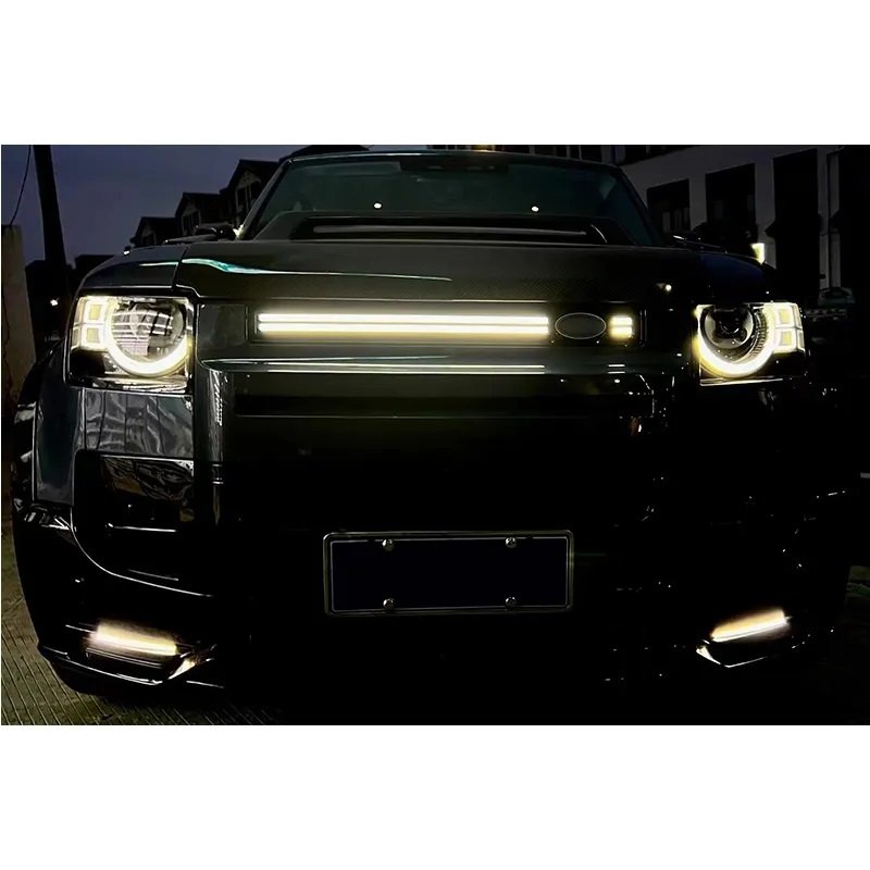 Land Rover Defender Front Bumber Grille with LED Lights for 2020+ Defender 90/110 - Image 4