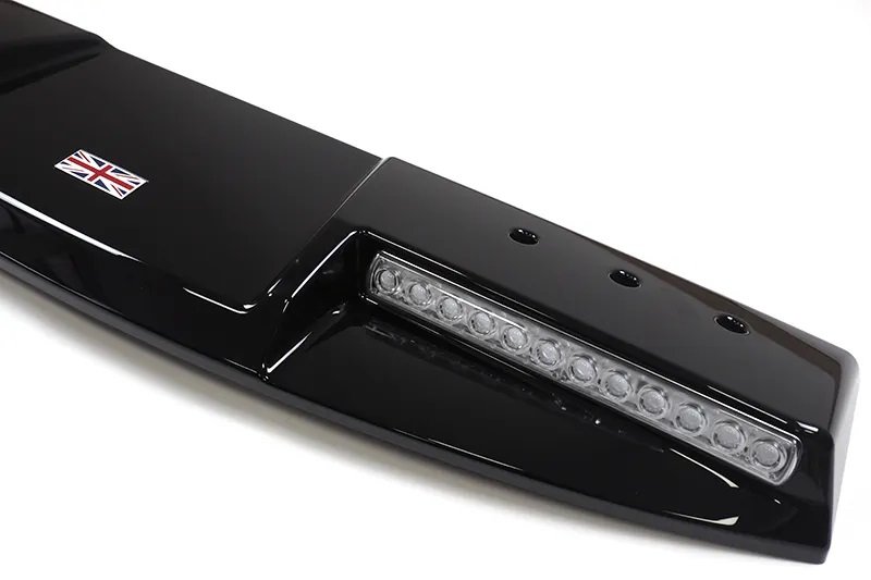 Land Rover Defender Brilliant Black Long Style Front Roof Wing Spoiler Trunk with LED Light for 2020+ Defender 90/110 - Image 3