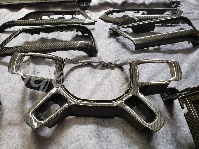 10-pc Carbon Fiber Interior Trim Kit for 2020-on Land Rover Defender 90/110/130 by evoc - Image 2