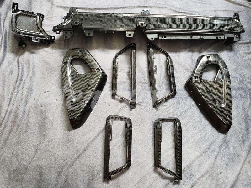 10-pc Carbon Fiber Interior Trim Kit for 2020-on Land Rover Defender 90/110/130 by evoc