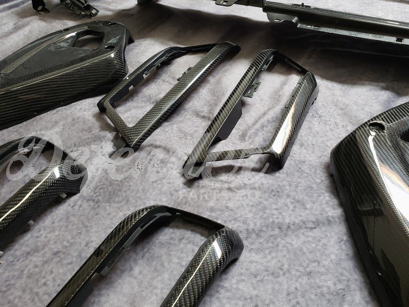 10-pc Carbon Fiber Interior Trim Kit for 2020-on Land Rover Defender 90/110/130 by evoc - Image 3