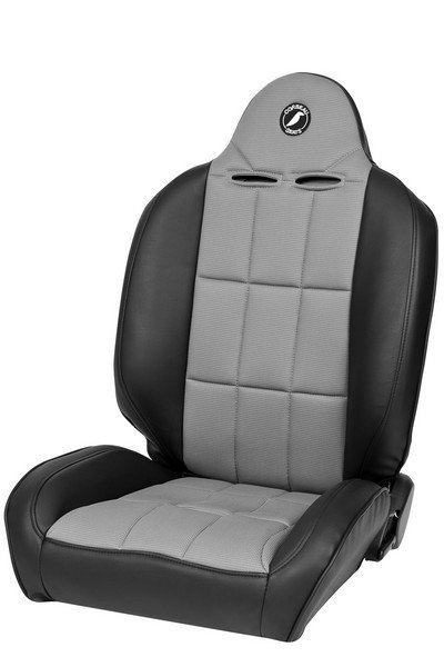 Baja RS Black Vinyl/Grey Cloth Reclining Suspension Seat