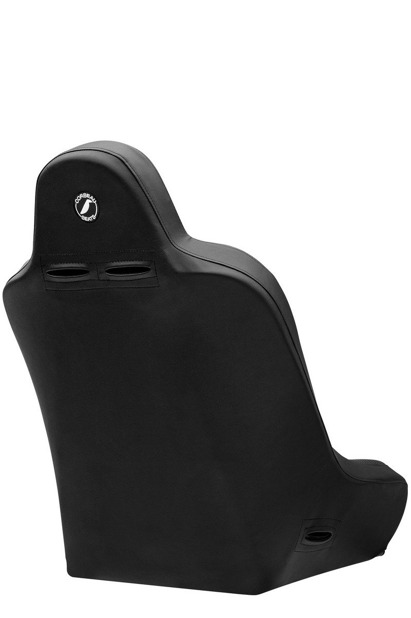 Corbeau Baja JP Black HD Vinyl/Cloth Fixed Back Suspension Seat - Image 3
