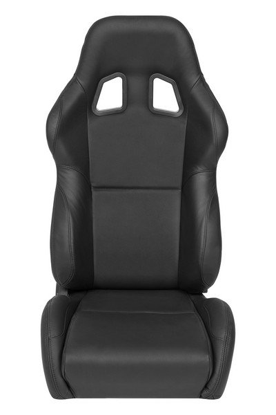 Corbeau A4 Black Leather Reclining Racing Seat