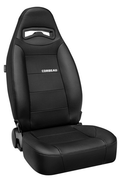 Corbeau Moab Black Vinyl/Cloth Reclining Seat