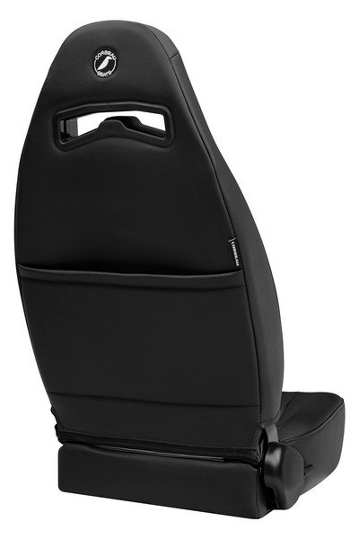 Corbeau Moab Black Vinyl/Grey Perforated Vinyl Reclining Seat - Image 5
