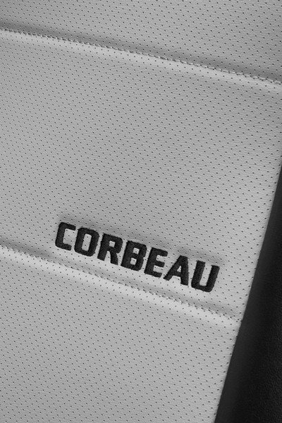 Corbeau Moab Black Vinyl/Grey Perforated Vinyl Reclining Seat - Image 4