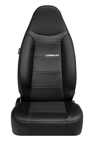 Corbeau Moab Black Vinyl (No Harness Slot) Reclining Seat - Image 5