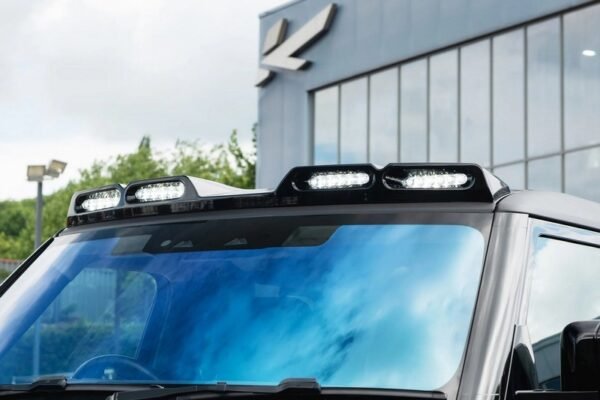 Quad Roof Shield with LED Lights in Gloss Black for 2020+ Defender 90/110/130