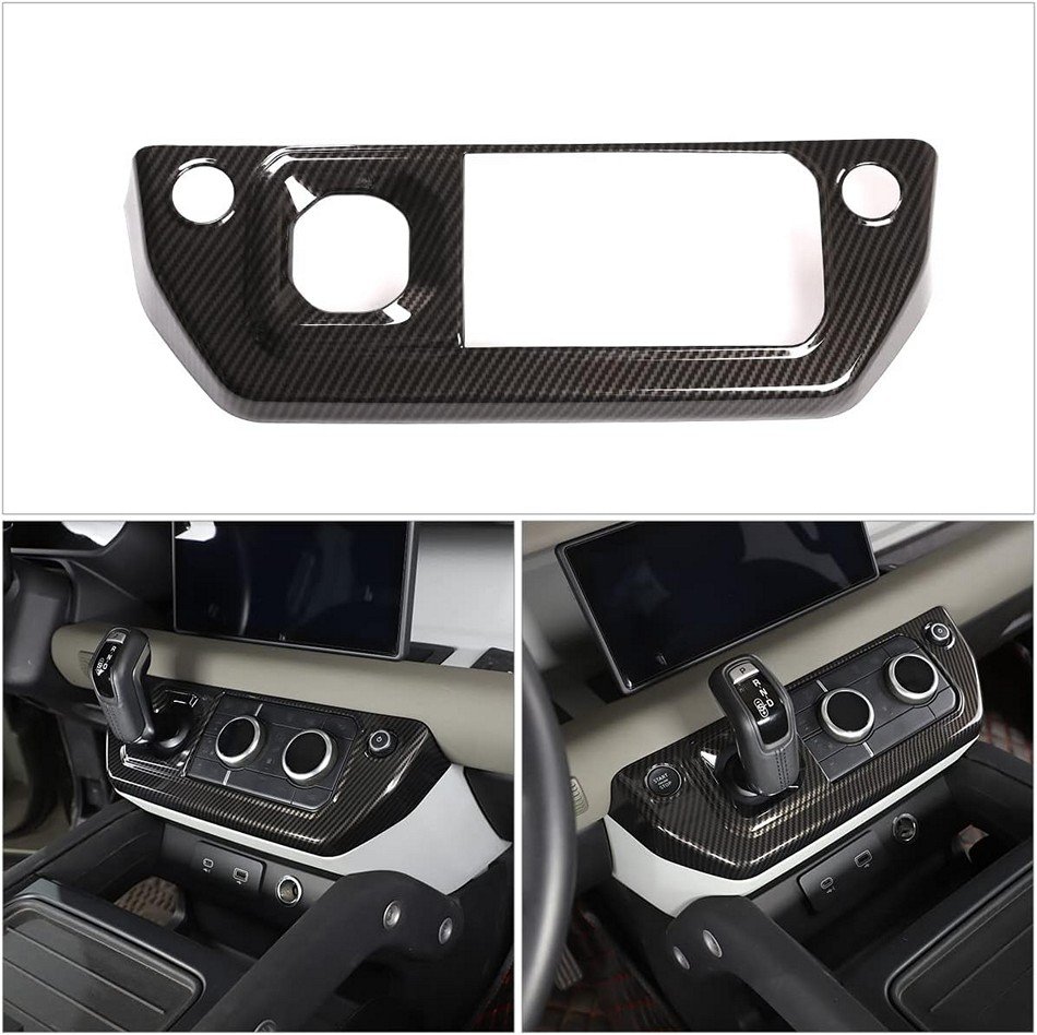 Dry Carbon Fiber Center Console Cover (Sticker) for 2020–2025 Land Rover Defender – Fits 90/110/130 - Image 5
