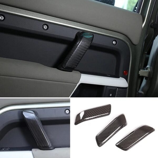Wet Carbon Fiber Door Handle Cover (Sticker) for 2020+ Land Rover Defender L663 – Fits 90/110/130