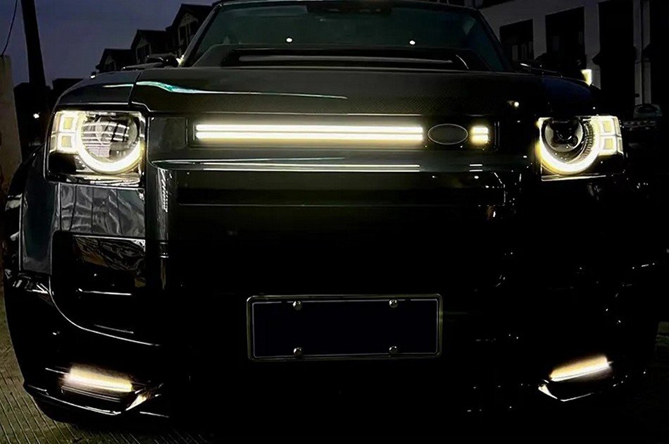 Carbon Fiber Front Grille Trim for Defender L663 2025 – Fits 90/110/130 - Image 3