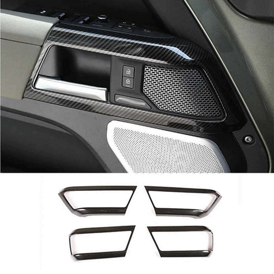Carbon Fiber Inner Door Cover – Dry Carbon Replacement for 2020+ Land Rover Defender L663 – Fits 90/110/130