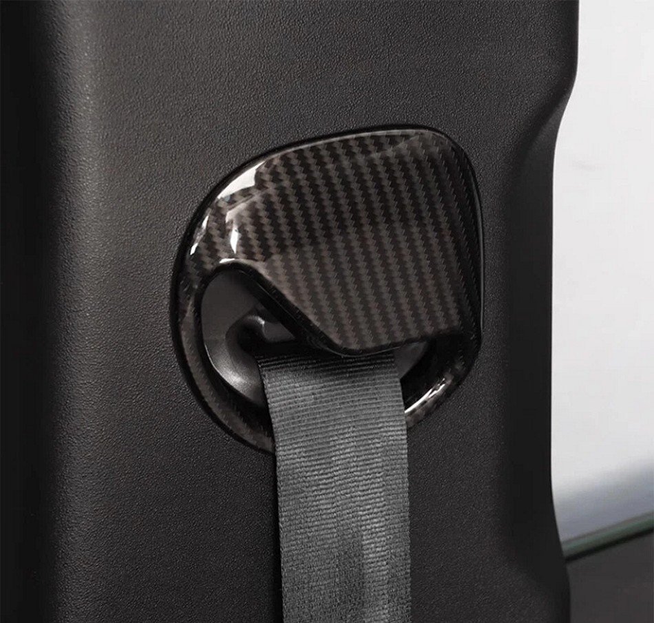 Carbon Fiber Seat Belt Cover (Sticker) – Rear for 2020+ Land Rover Defender – Fits 90/110/130