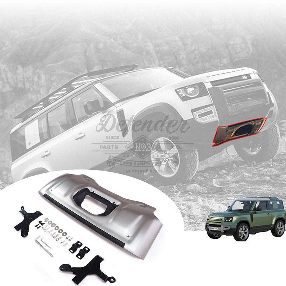 Front Bumper Protector Silver for 2020+ Defender 90/110/130 - Image 4
