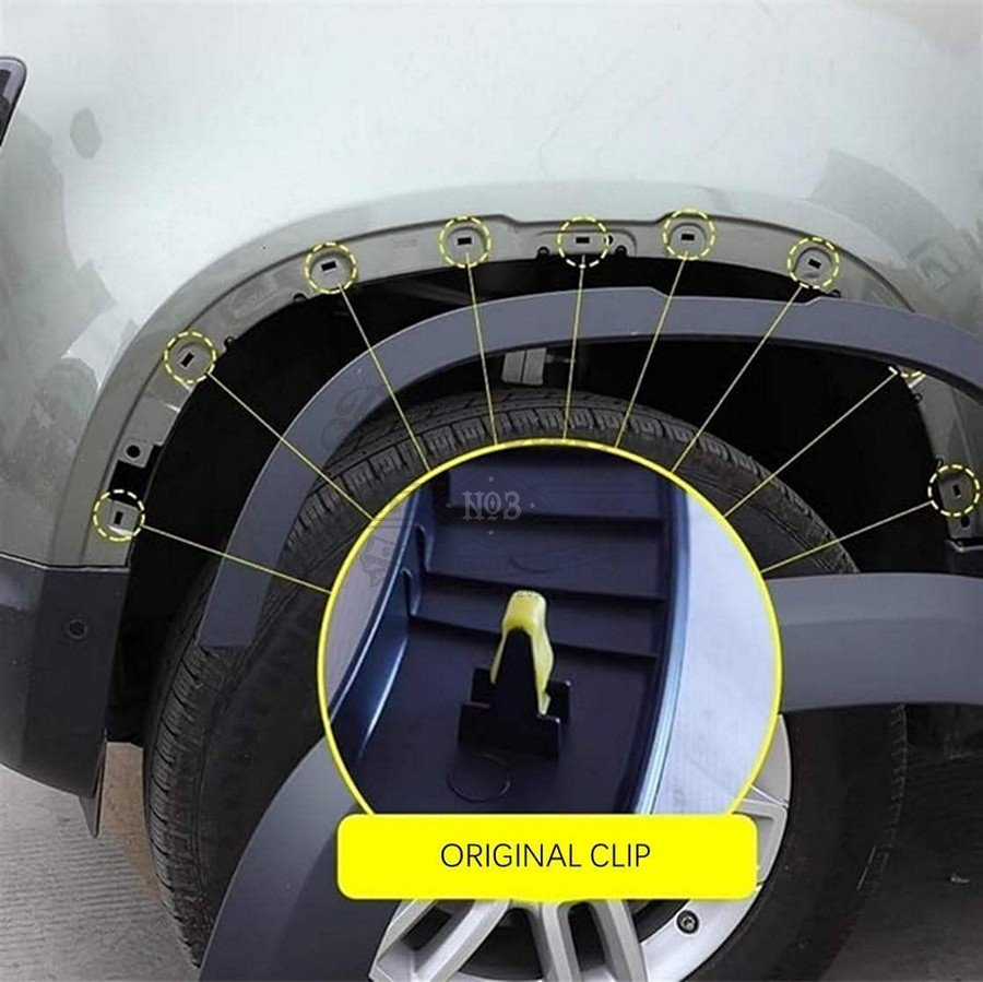 USA-Type Wheel Arches with LED – Gloss Black for 2020+ Defender 110 - Image 3