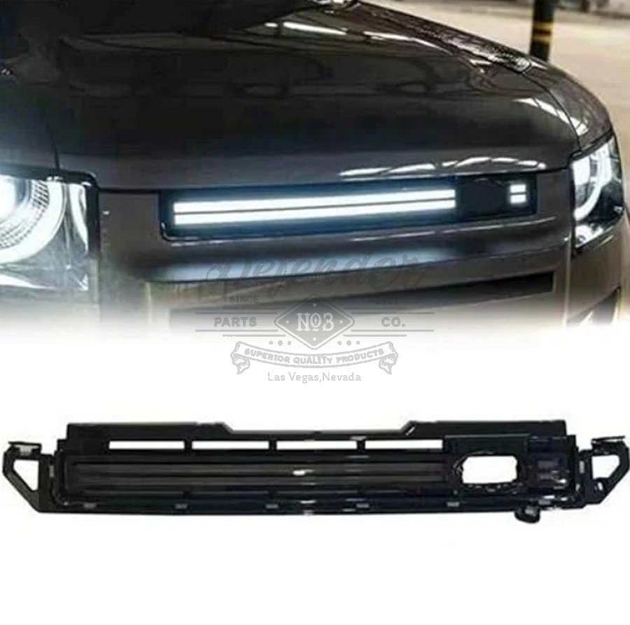 Dynamic 2-Tube LED Grille (Smoke) for 2020+ Defender 90/110/130