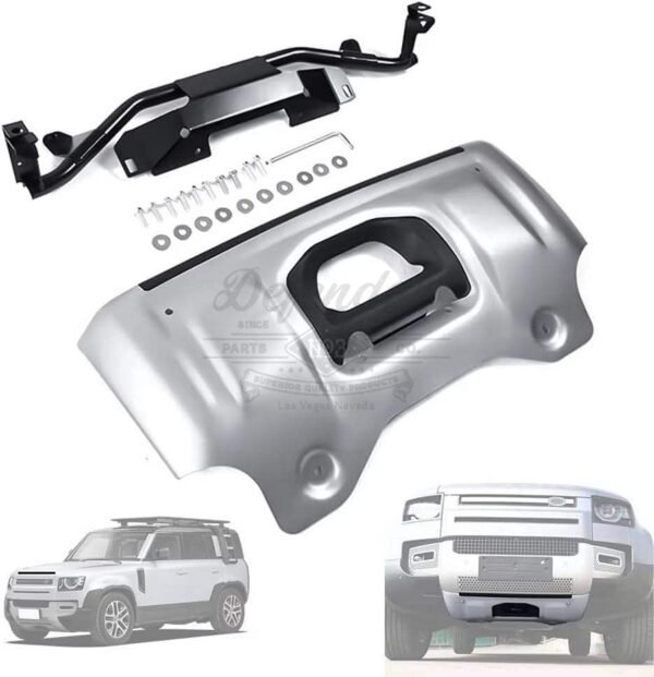 Front Bumper Protector with OE Bracket (Silver) for 2020+ Land Rover Defender 90/110/130