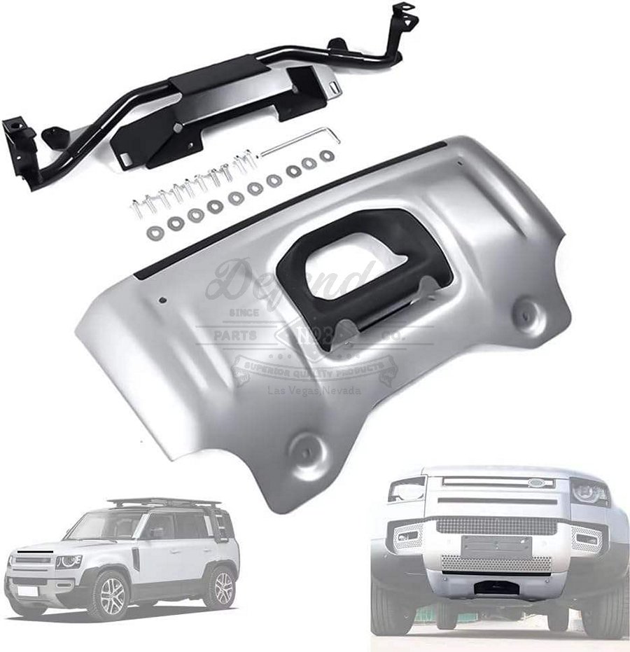 Front Bumper Protector with OE Bracket (Silver) for 2020+ Land Rover Defender 90/110/130